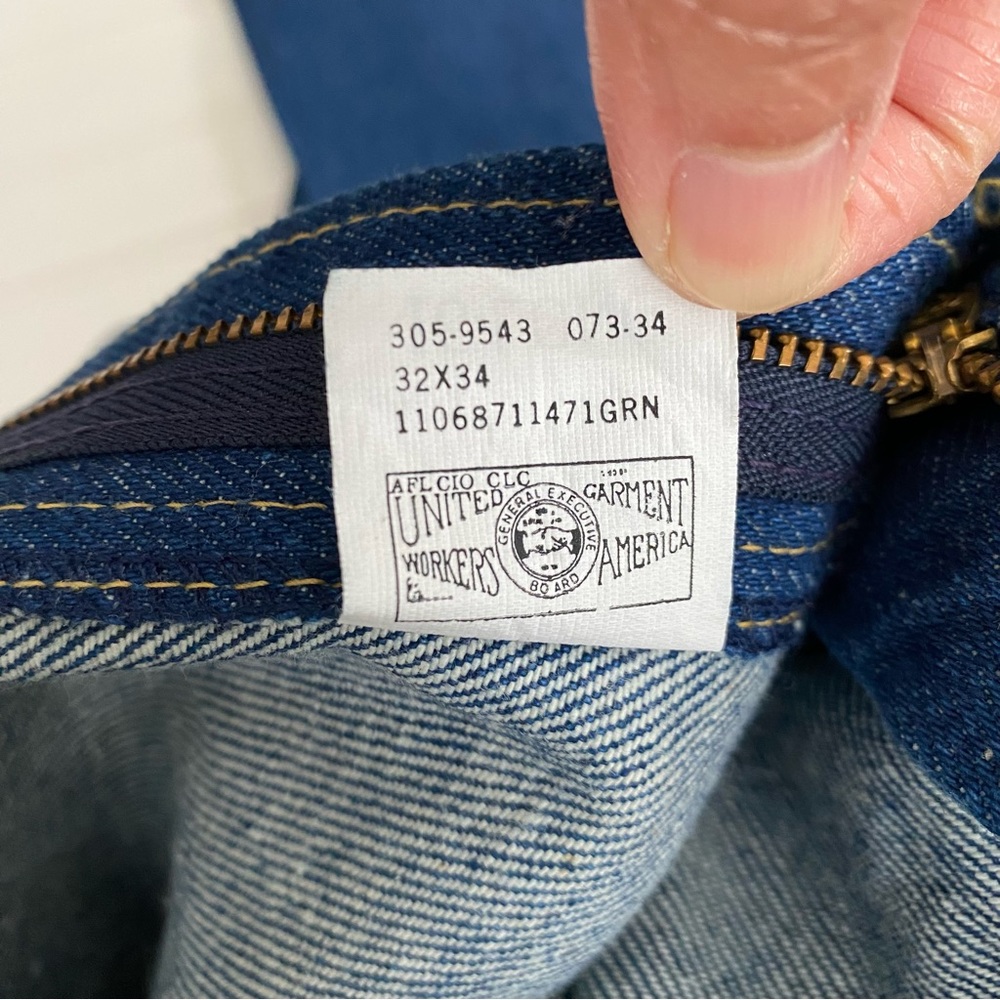 Vintage Lee High Rise Tapered Leg Mom Jeans Size 16 Long Made in USA Cotton - Picture 13 of 15